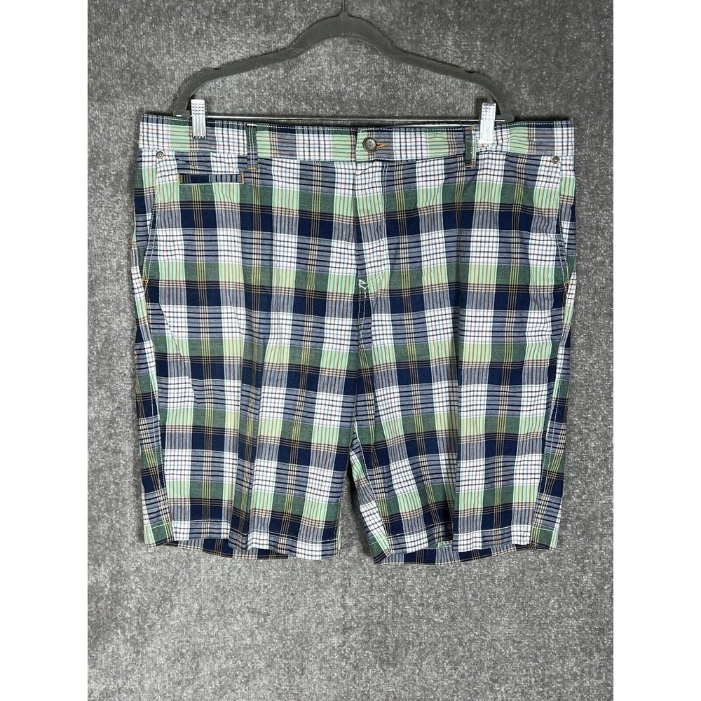 Tommy Bahama Casual Bermuda Shorts Mens Size 42 Plaid Cotton Pockets